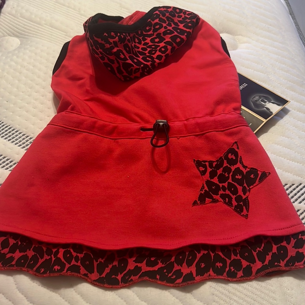 Leopard dog dress Med